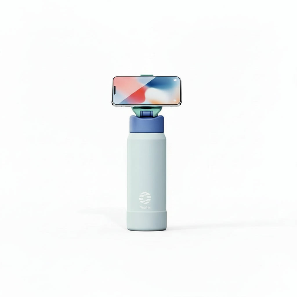 Sports Inox Thermal Bottle with Magnetic Stand for Cell Phone