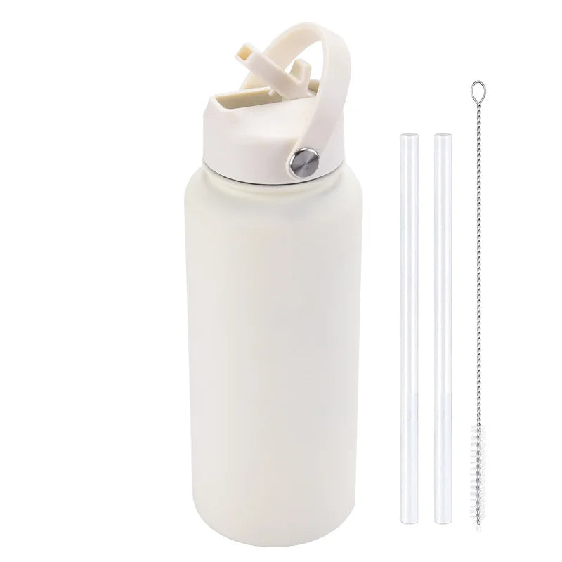 Custom water bottle with straw 1000ml/1L/32oz