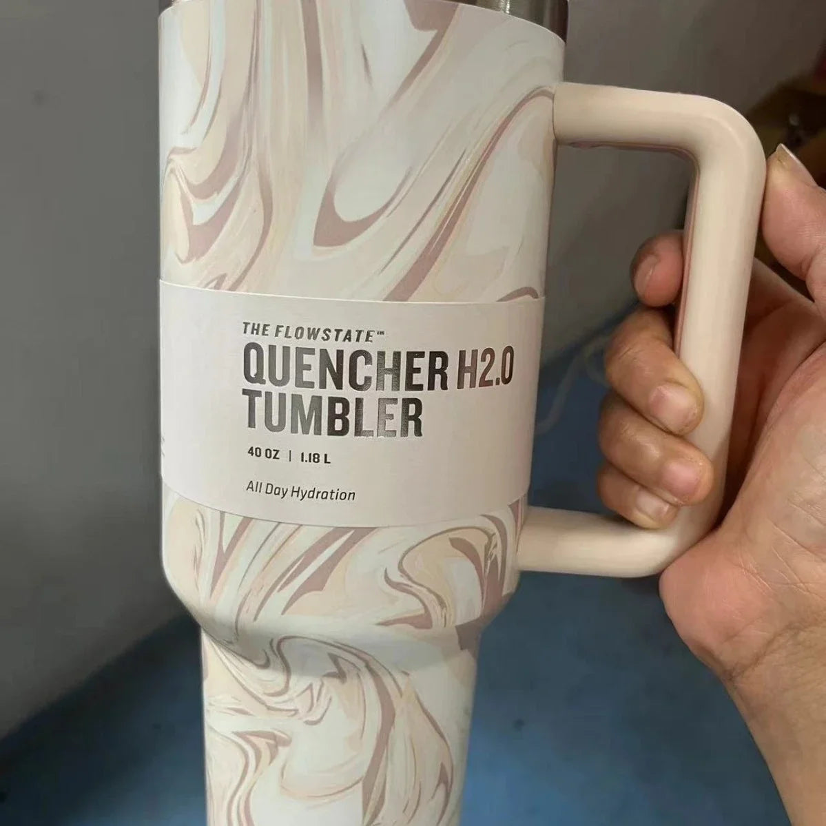 40oz insulating cup with handle and leak-proof straw