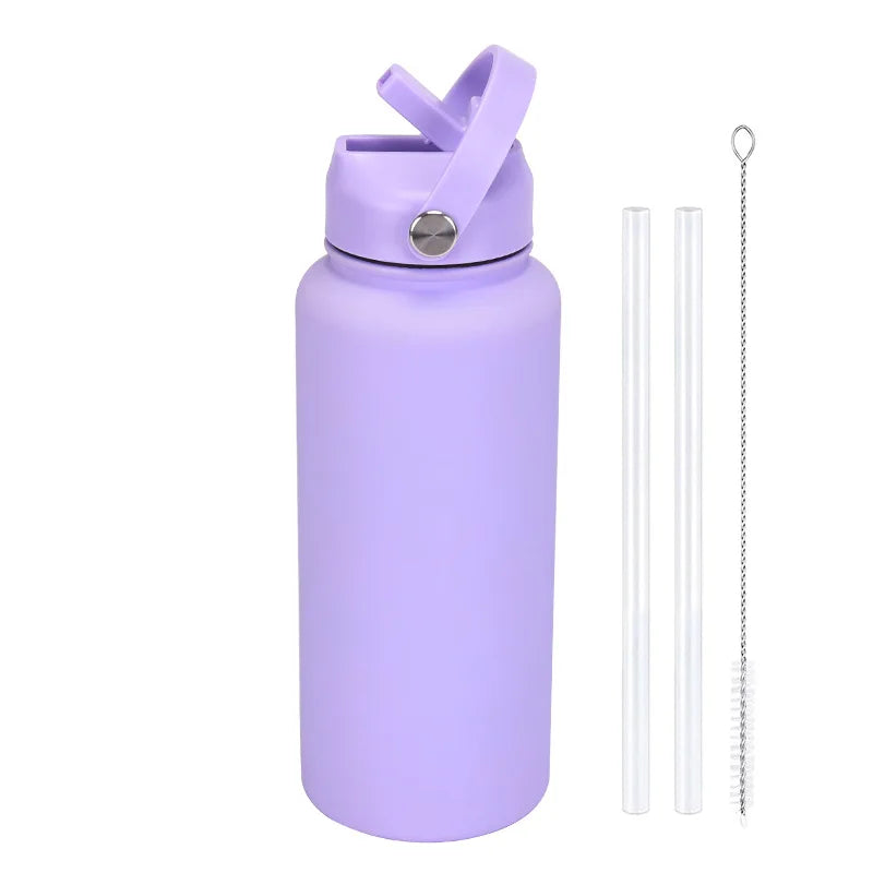Custom water bottle with straw 1000ml/1L/32oz