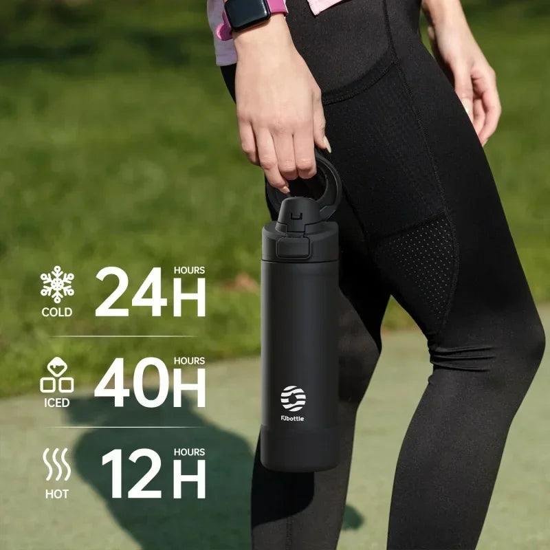 Sports Inox Thermal Bottle with Magnetic Stand for Cell Phone