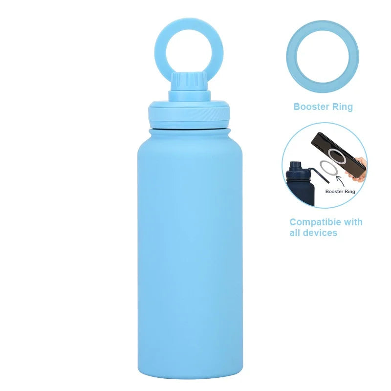 Custom water bottle with phone holder 1L 1000ML 32oz