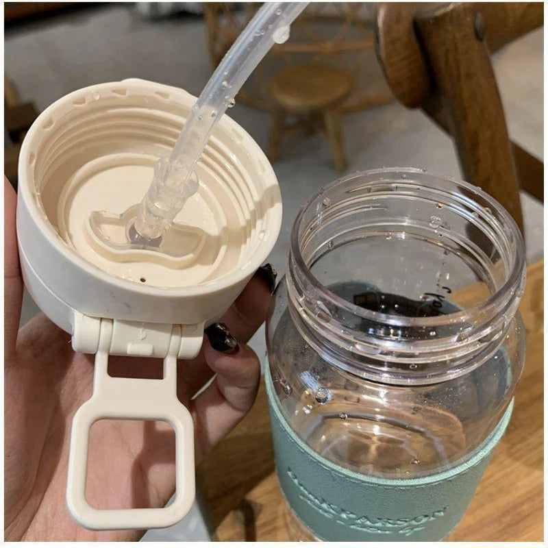 Infant Bottle 500ml with Straw and Pop-Up Anti-Leak Cap