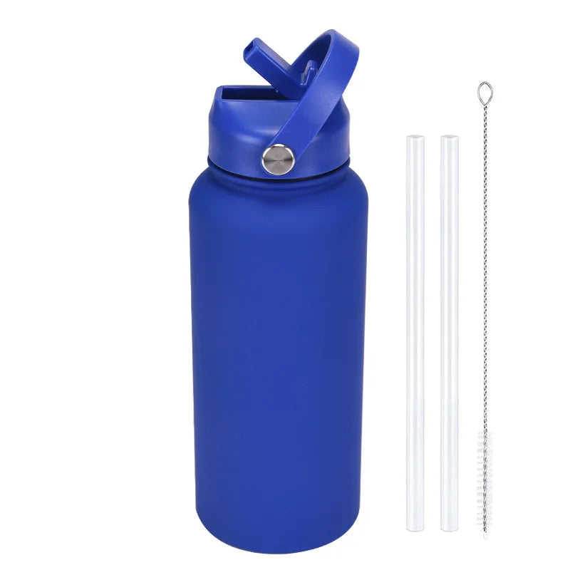 Custom water bottle with straw 1000ml/1L/32oz