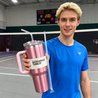 40oz insulating cup with handle and leak-proof straw