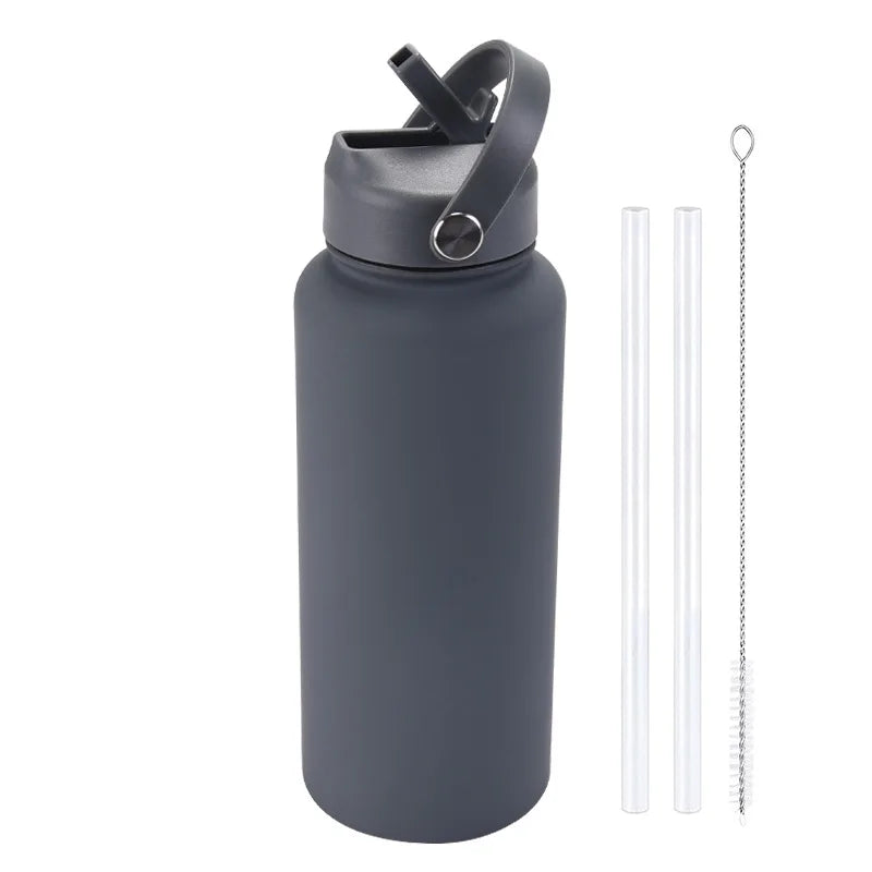 Custom water bottle with straw 1000ml/1L/32oz