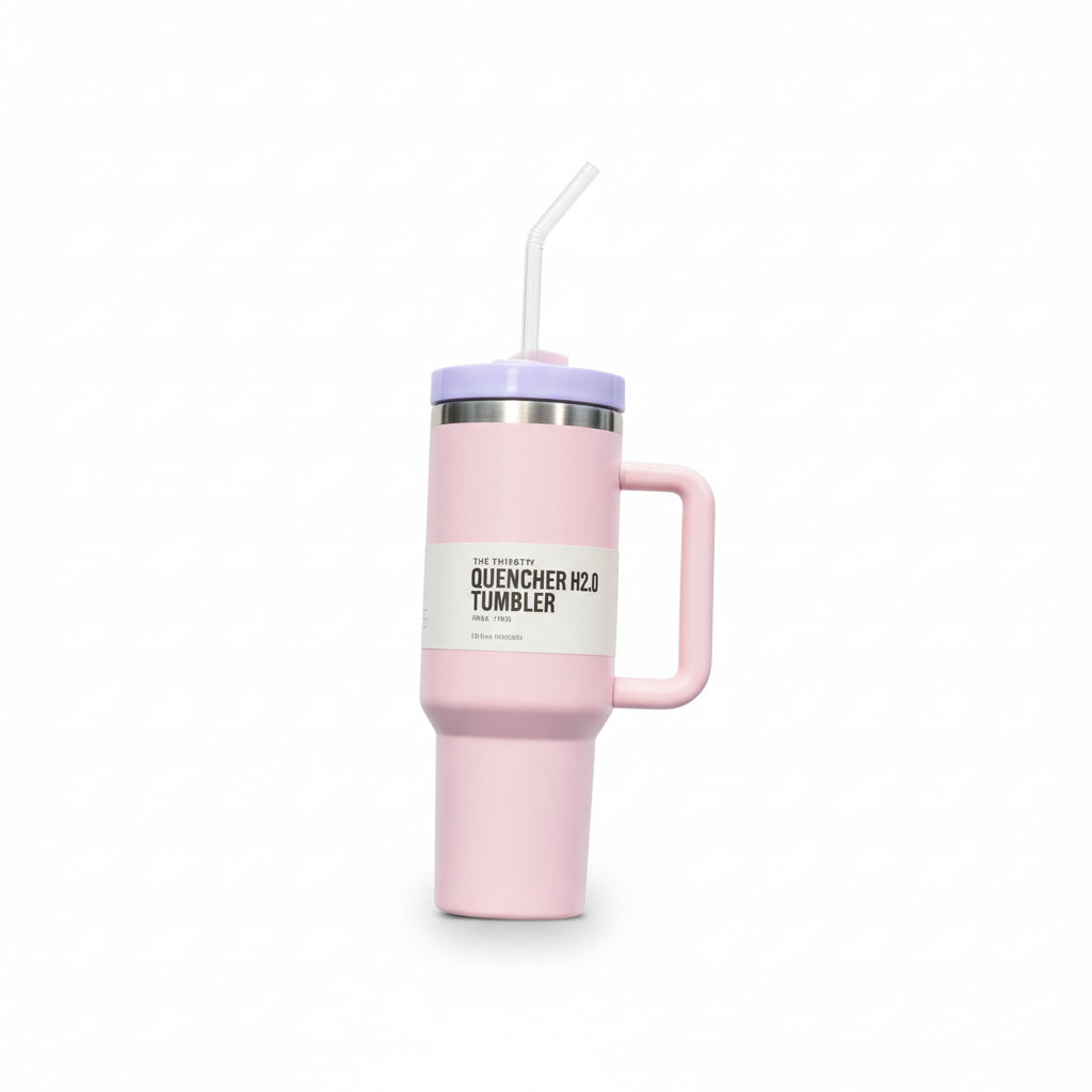 40oz insulating cup with handle and leak-proof straw